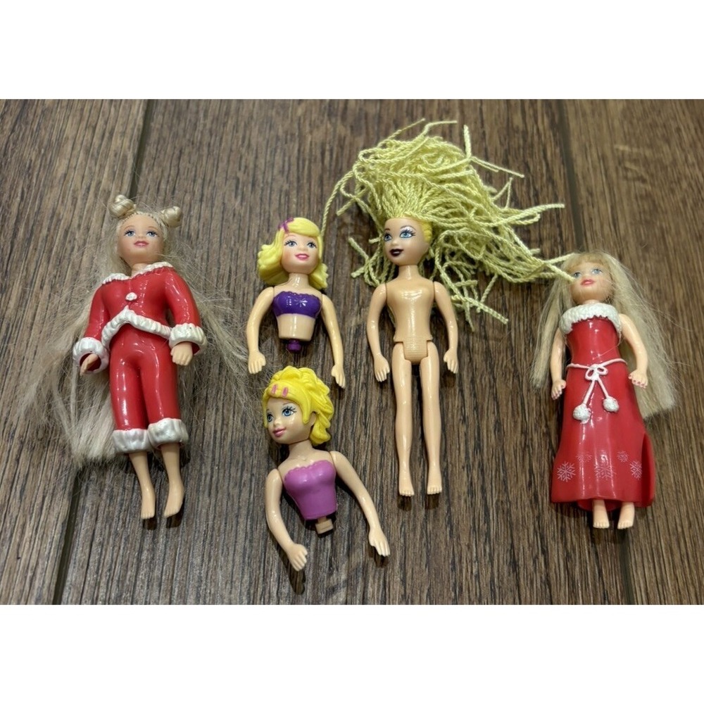 VTG Polly Pocket Doll Lot Polly Christmas Holiday Mattel Bratz Figure - Picture 3 of 11